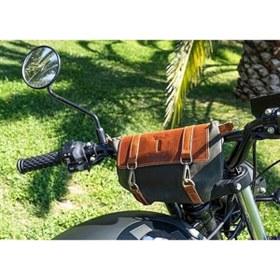 Resim Genel Markalar Motor Accessory Motosiklet Çantası, Motosiklet Gidon Çantası, Deri, Geçme Kilitli (Yeşil) 
