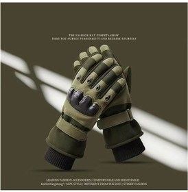 Resim Ty7i Kışlık Motosiklet Eldiveni - Açık Sürüş İçin - Polar Malzeme - Tek Boyut Açık Yeşil 