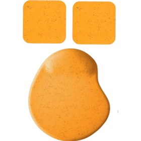 Resim Oval Turuncu Kum Desen Bilek Destekli Mouse Pad + 2 Adet Kupa Fincan Bardak Altlığı Altlık Set 