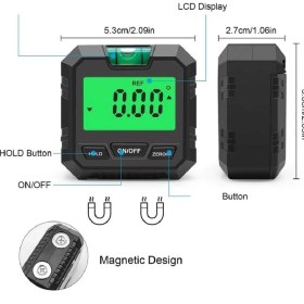 Resim Dijital Eğim ve Açı Ölçer, Mıknatıslı, Hassas ve Kullanışlı 