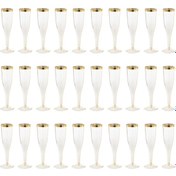 Resim Suntek 30 Paket Bardak Şampanya Flütleri Etkinlikler Altın " 