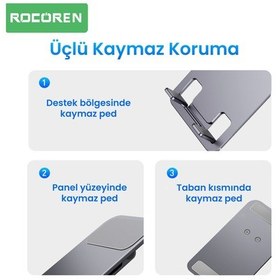 Resim Rocoren 360 Döner Mekanizmalı Katlanabilir Alüminyum Telefon Standı 