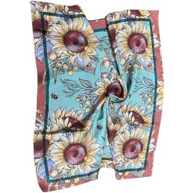 Resim Ayçiçek Desenli Fular Estascarf Renkli 