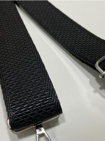 Resim Karantuhafiye Postacı Çanta Sapı / Palaska Çanta Sapı / Sert Kolon Çanta Sapı / 4 Cm Siyah Siyah 