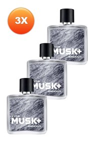 Resim Avon Musk Mineralis Erkek Parfüm Edt 75 Ml. Üçlü Set 