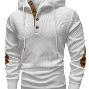 Resim Erkekler için Rahat Kapüşonlu Fermuarlı Sweatshirt - Hafif Polyester, Makinede Yıkanabilir, Spor ve Leysür için İlkbahar / Sonbahar Esasları 