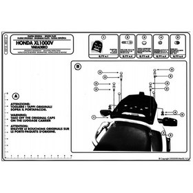 Resim Kappa K212 Honda Xl 1000 Varadero (99-06) Arka Çanta Taşıyıcı (484838407) 