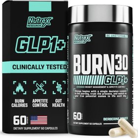 Resim Nutrex BURN30 GLP-1 Carnitine Super Berberine Weight Management Appetite Control Gymnema sylvestre 60 Caps 