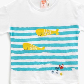 Resim Koton Erkek Bebek Ekru T-Shirt 3SMB10137TK 