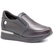 Resim Mammamia D23ka-6165 Dolgu Topuk Deri Kadın Ayakkabı Siyah 