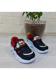Resim M.p One 3127 Işıklı Fuspetli Bebe Spor Ayakkabı Siyah - Kırmızı 