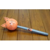 Resim Ahşap Kedili Marakas Tekli Polos:28 