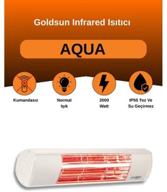 Resim Aqua 2000 Watt Gsa20by Kumandasız Suya Dayanıklı Elektrik Isıtıcı 