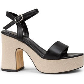 Resim Deery Siyah Platform Topuk Kadın Sandalet - K1040ZSYHM01 