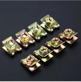 Resim Lasonstiges 20 Adet.j139 Evrensel Ehliyet Bağlantı Elemanı Klips Toka Metal Vida U Tipi Somun Klipsleri Fit 6mm Delik 