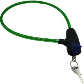 Resim Yuma Kilit Yuma Kablolu Bisiklet Kilidi Anahtarlı Yeşil ( Boy : 66CM-ÇAP : 8mm ) 