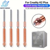Resim EARTH'S SURFACE Creality K2 Plus 3D Yazıcı Nozul Kiti - Hızlı Değiştirme, Sertleştirilmiş Çelik Tüm Metal Tasarım, 0.20/0.4/0.6/0.8mm, Pil Gerektirmez, 3D Baskı Temelleri | Modern 3D Yazıcı | Dayanıklı Nozul Kiti 
