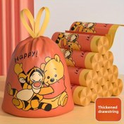 Resim Disney Winnie the Pooh 30 adet/60 adet Kalın Yırtılmayan Çekme İpli Taşıma Saplı Ekstra Büyük Mutfak Atık Temizlik Torbaları 