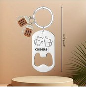 Resim Fochsia Yeni Şık Minimalist Çok Amaçlı Anahtarlık Şişe Açacağı Beyaz Renk Hediyeli Pandantıf 