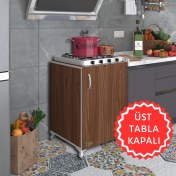 Resim Kenzlife ocak dolabı hoşseda cvz 85*60*56 hazır mutfak klasik set üstü ocak için arkalıksız 