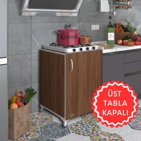 Resim Kenzlife ocak dolabı hoşseda cvz 85*60*56 hazır mutfak klasik set üstü ocak için arkalıksız 