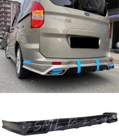 Resim SML Dizayn Ford Tourneo Courier Arka Ek-difüzör (PLASTİK) Boyasız Courier Arka-difizör-bodykit-ek 