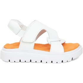 Resim Minican S F 2281c Patik Erkek Çocuk Hakiki Deri Düz Sandalet Beyaz-beyaz Beyaz 