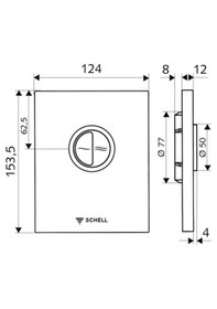 Resim 028040699 Schell Wc Kumanda Paneli Parlak Krom 