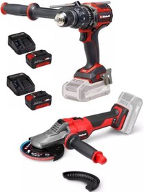 Resim Einhell TP-CD 18/120 Li-i Bl Matkap + TP-AG 18/125 F Li Bl Taşlama 2x4.0AH Akülü Kömürsüz Set 