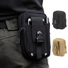 Resim Askeri Tarz Molle Detaylı Bel Çantası - Hafif Naylon Çok Fonksiyonlu Günlük Erkek Kemer Çantası, Ayarlanabilir Askılı, Fermuarlı Kapanışlı ve Dış Mekan Aktiviteleri, Yürüyüş, Kamp, Seyahat, Yürüyüş Ekipmanları için Polyester Astarlı, Güvenli Fermuarlı Kapanış 