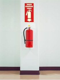 Resim yenibagshop Fosforlu Yangın Söndürme Cihazı Levhası Bant Hediyeli 
