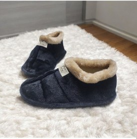 Resim Ucc Yumuşak İç Taban Boğazı Kürklü Ev Ayakkabısı Ve Pandufu Siyah 