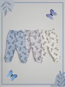 Resim Baby Lina Anne Ve Bebek Ürünleri Bebek Dalmaçya Desenli Pijama Alt 3 Lü ( Mavi - Gri- Beyaz ) 