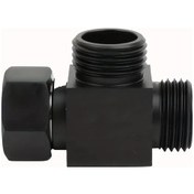 Resim Willowhaven Siyah 3 Yollu Tuvalet Diverter Vana G1 2 Inç Pirinç T Bağlantı Adaptörü Hortum Kelepçesi 