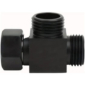 Resim Willowhaven Siyah 3 Yollu Tuvalet Diverter Vana G1 2 Inç Pirinç T Bağlantı Adaptörü Hortum Kelepçesi 