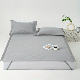 Resim Ice Bean Serinletici Set: Soğutma Matı + Yastık Kılıfı, Hızlı Yaz Serinliği | Rahat Uyku için Katlanabilir ve Hafif Bej Renkli, Yatak Odaları & Oteller İçin İdeal, Sıcaklık Sorunlarını Çözün, Cool Serisi 