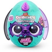 Resim Rainbocorns Monstercorn Sürpriz Peluş Mor Boynuz 