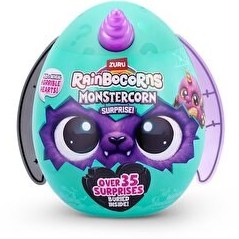 Resim Rainbocorns Monstercorn Sürpriz Peluş Mor Boynuz 
