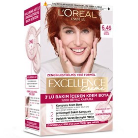 Resim Loreal Paris Excellence Creme - Krem Saç Boyası No: 6.46 Kızıl Bakır 