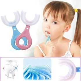 Resim Fırsat Sende 2 Adet U Şekilli Silikon Çocuk Diş Fırçası 0-6 Yaş Bebek Diş Fırçası Diş Temizleyici 