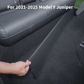 Resim 2021-2025 Tesla TESLA Model Y arka koltuk koruma pedi için, Model Y Juniper ikinci sıra koltuğu PU Deri anti tekme pedi, araç içi kir ve aşınma önleyici ped, 1 adet set 