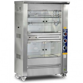 Resim Pimak Tüplü Piliç Makinesi 5 + 5 Şiş 25 + 25 Piliç 107 x 60 x 190 (cm) 