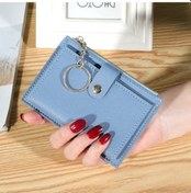 Resim Trendy Ultra İnce Bozuk Para Cüzdanı Çok Fonksiyonlu Kart Durumda Taşınabilir Blue Mavi 