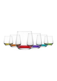 Resim Lav Lal Renkli Tabanlı 6'lı Su Bardağı 