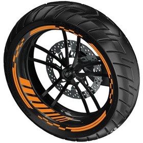 Resim deeb Motogp Jant Şeridi Reklektif Turuncu 