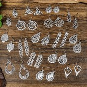 Resim 1 Set Vintage Tribal Tarzı Kadınlar Dangle Küpeler, Çinko Alaşımlı Moda Kulak Aksesuarları, Geometrik Totem Tasarımı, Demir Post ile, Günlük Giyim ve Sokak Stili için 