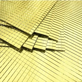 Resim Eco Lounge Kendinden Yapışkanlı Aynalı Kare Gold Sticker 30x30 Cm 