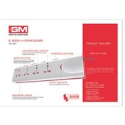 Resim GM E-Book 4+4 Spike Adaptor With Individual Switch, Indicator, Safety Shutter, International Sockets And Surge Protector 