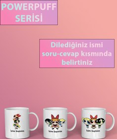 Resim lunasstore Powerpuff Girls Kupa Bardak, Üçlü Powerpuff Bardak 