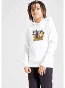 Resim Pubg Baskılı Unisex Çocuk Kapüşonlu Beyaz Sweatshirt (534751764) Beyaz 